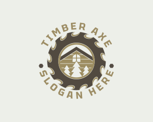 Lumberjack Cabin Carpentry logo design