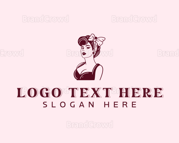 Pinup Lady Beauty Logo