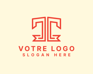 Generic - Ribbon Banner Letter T logo design