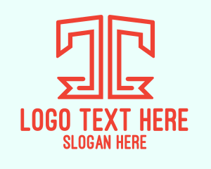 Letter T - Red Letter T logo design