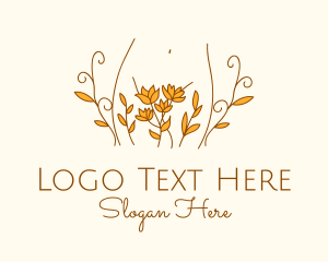 Model - Floral Feminine Body logo design