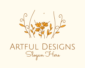 Floral Feminine Body logo design