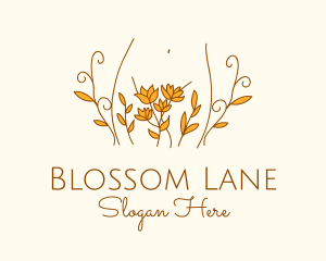 Floral Feminine Body logo design