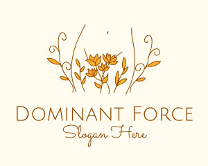 Floral Feminine Body logo design