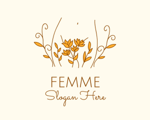 Floral Feminine Body logo design