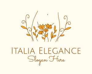 Floral Feminine Body logo design