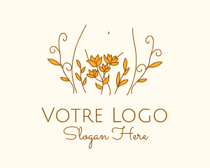 Care - Floral Feminine Body logo design