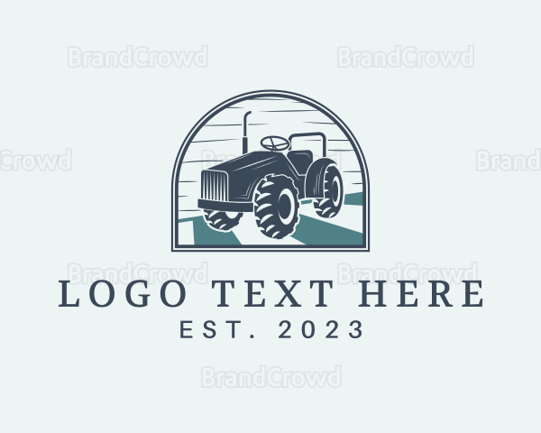 Agricultural Tractor Field Logo