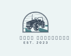 Plower - Agricultural Tractor Field logo design