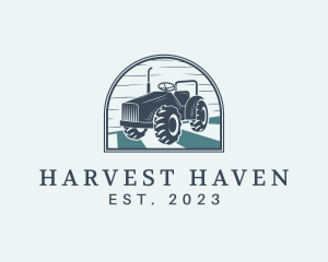 Agricultural Tractor Field logo design