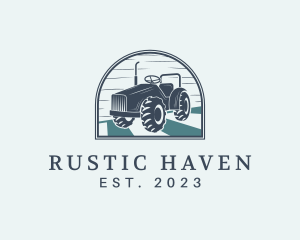 Agricultural Tractor Field logo design