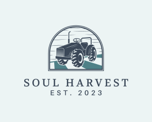 Agricultural Tractor Field logo design