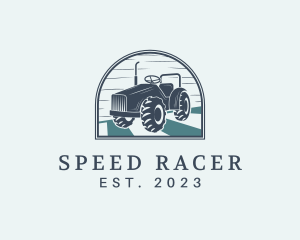 Agricultural Tractor Field logo design