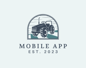 Crop - Agricultural Tractor Field logo design