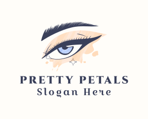 Pretty Beauty Eyelashes  logo design