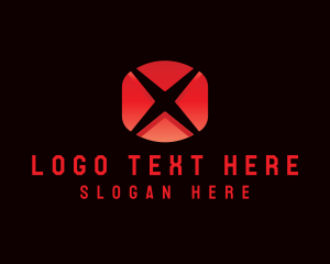 Web - Cyber Gaming Letter X logo design