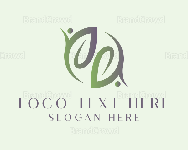 Eco Organic Leaf Logo