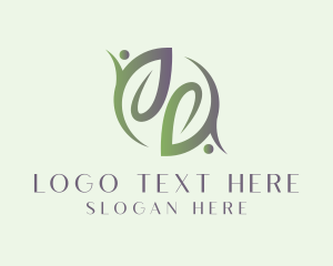 Salad - Eco Organic Leaf logo design