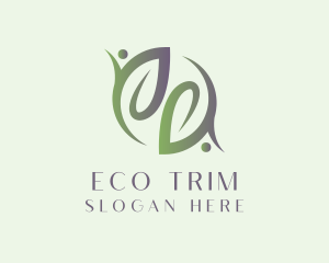 Eco Organic Leaf logo design