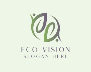 Eco Organic Leaf logo design