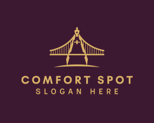 Gold Compass Bridge logo design