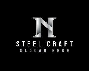 Steel - Metal Industrial Steel Letter N logo design