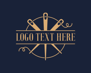 Knitter - Needle Tailoring Seamstress logo design