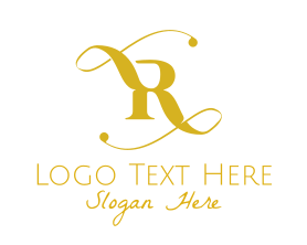 Atelier - Golden Elegant Letter R logo design