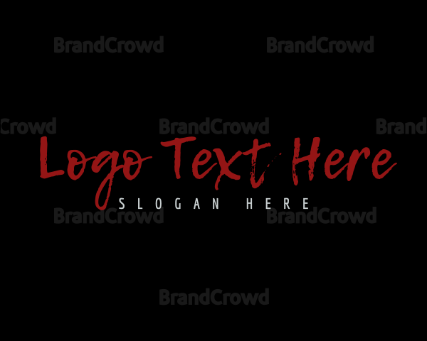 Horror Handwritten Wordmark Logo