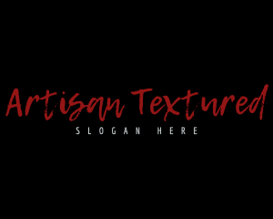 Textured - Horror Handwritten Wordmark logo design