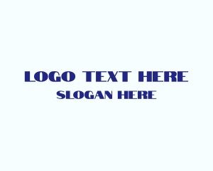 Font - Blue Bold Wordmark logo design