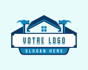 Real Estate Roof Repair Logo