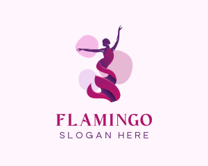 Dance Studio - Ballet Lady Dancing logo design