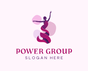 Dancing - Ballet Lady Dancing logo design