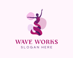 Ballet Lady Dancing logo design