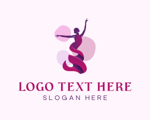Spiral - Ballet Lady Dancing logo design