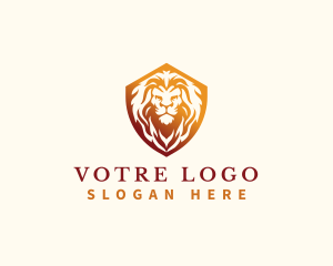 Vlogger - Gaming Lion Shield logo design