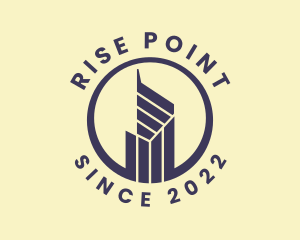 Blue High Rise Building logo design