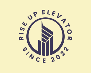 Blue High Rise Building logo design