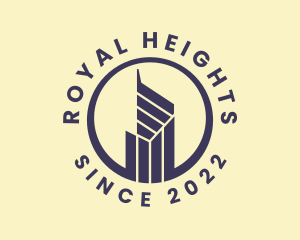 Blue High Rise Building logo design