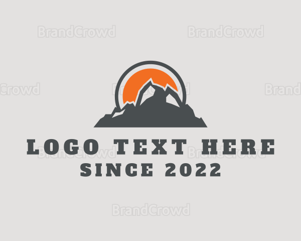 Outdoors Mountain Climbing Logo