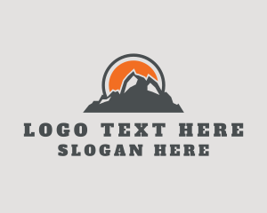 Outdoors Mountain Climbing Logo