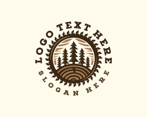 Woodcutter - Sawmill Timber Wood logo design