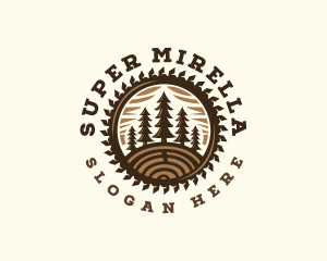 Builder - Sawmill Timber Wood logo design