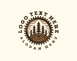 Wood - Sawmill Timber Wood logo design