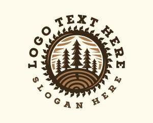 Sculptor - Sawmill Timber Wood logo design