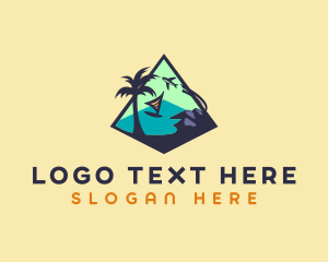 Travel - Island Resort Vacation logo design