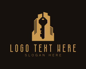 Hostel - Building Key Apartment logo design