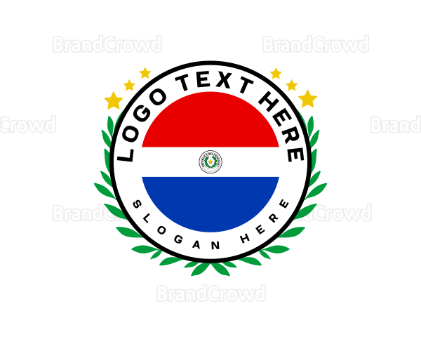 Paraguay Flag Wreath Logo