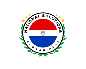 Paraguay Flag Wreath logo design